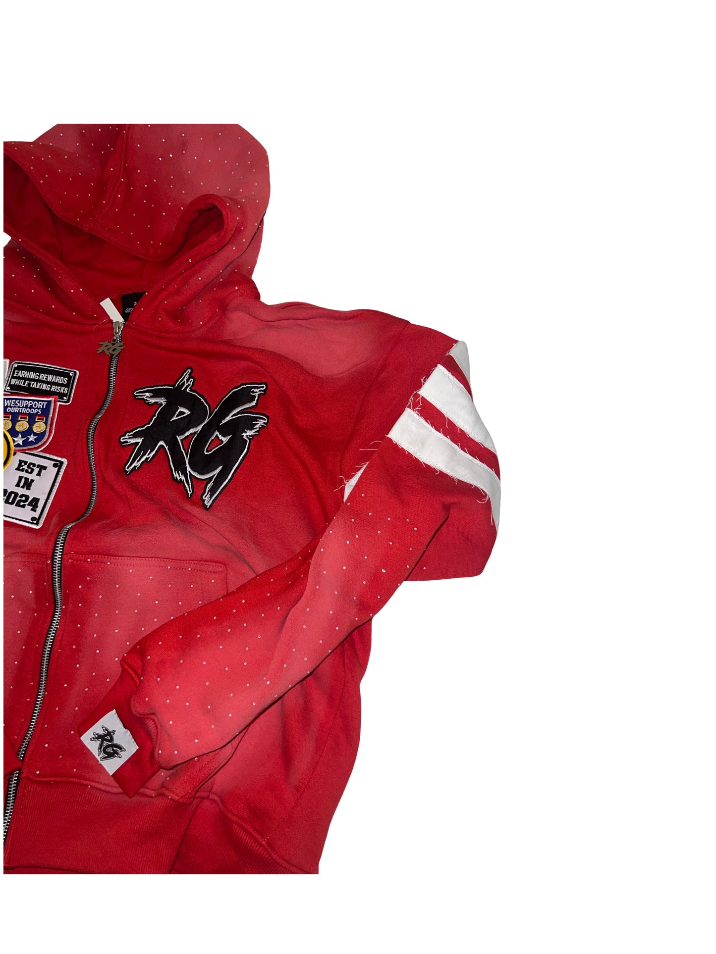 Box Fit Patch Red Zipup