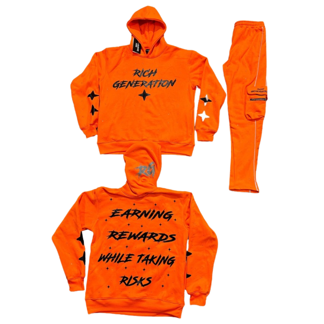 RichGen Orange Jogger Set