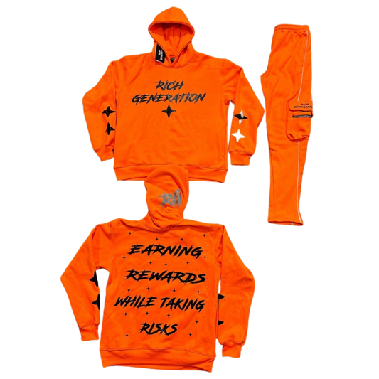 RichGen Orange Jogger Set