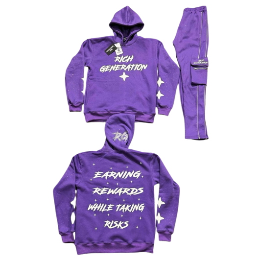 RichGen Purple Jogger Set